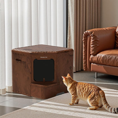 Gradner Pet Cat Litter Box, Odor-Resistant Enclosed Cat Litter Box