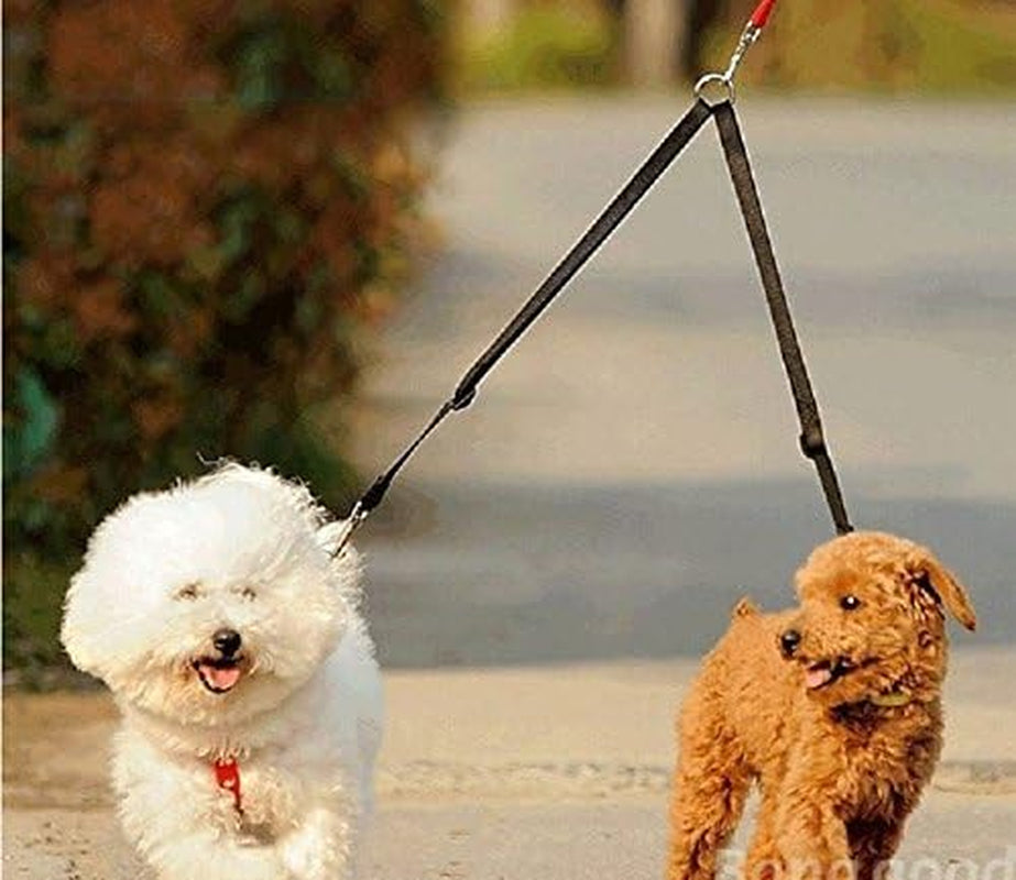 No Tangle Dog Leash Coupler, Dual Double Dog Adjustable Splitter Lead Sturdy Walker Trainer Leash for Two Dogs…