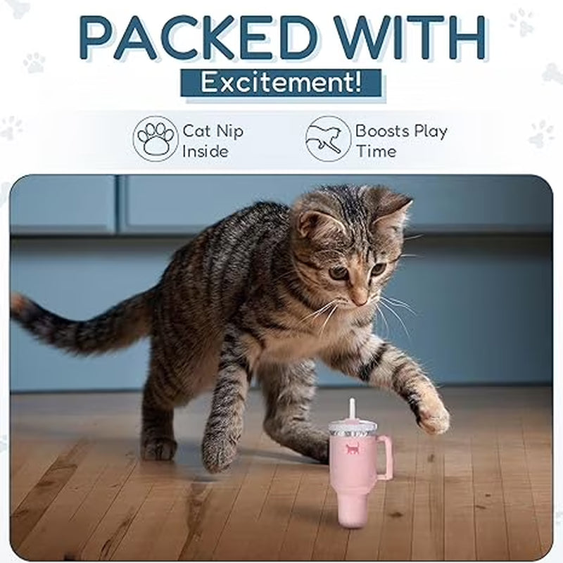 Kitty Cup Tumbler Catnip Crinkle Cat Toy (Pink Peach Dust)