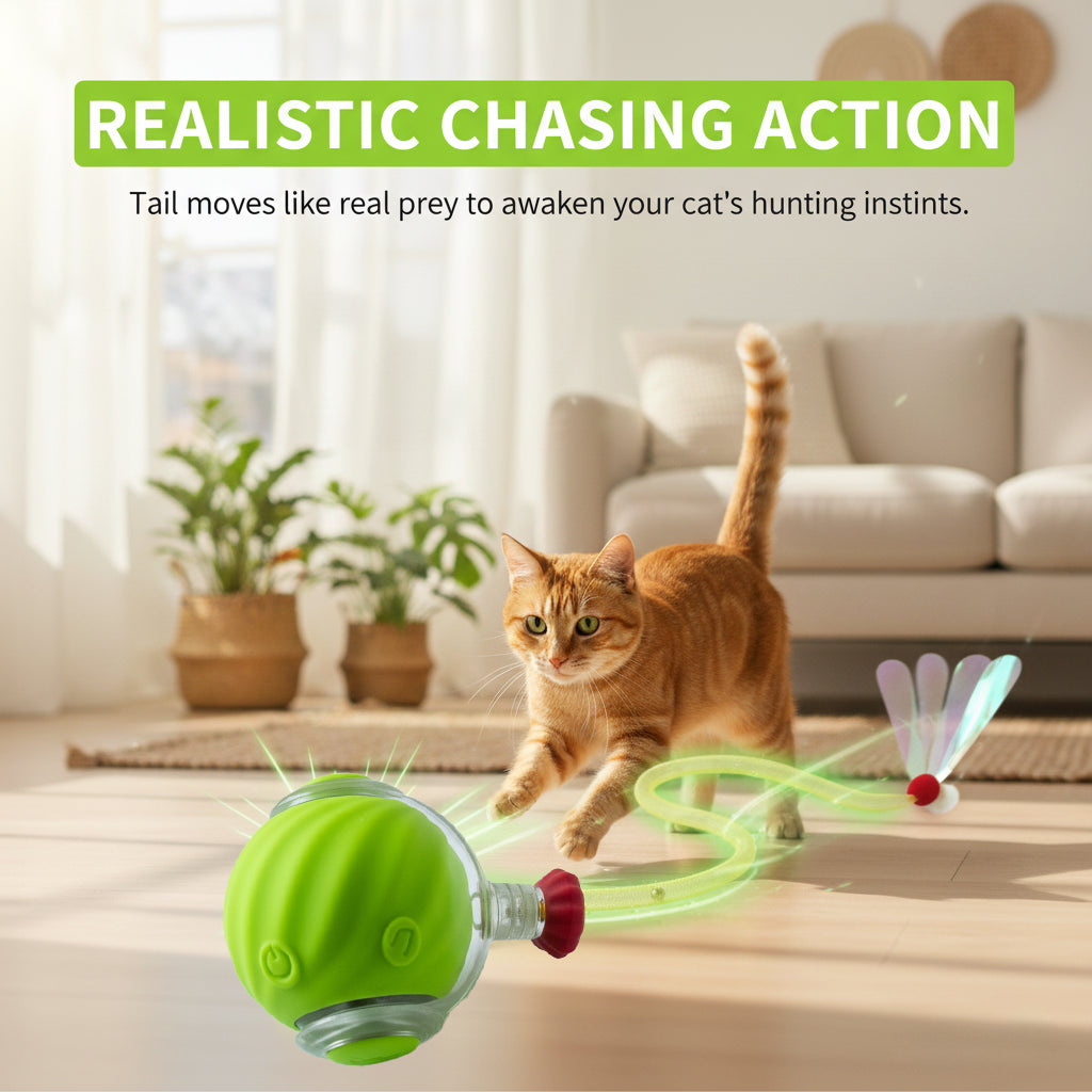 Automatic Rolling Ball for Cats – Rechargeable Smart Interactive Toy, Durable