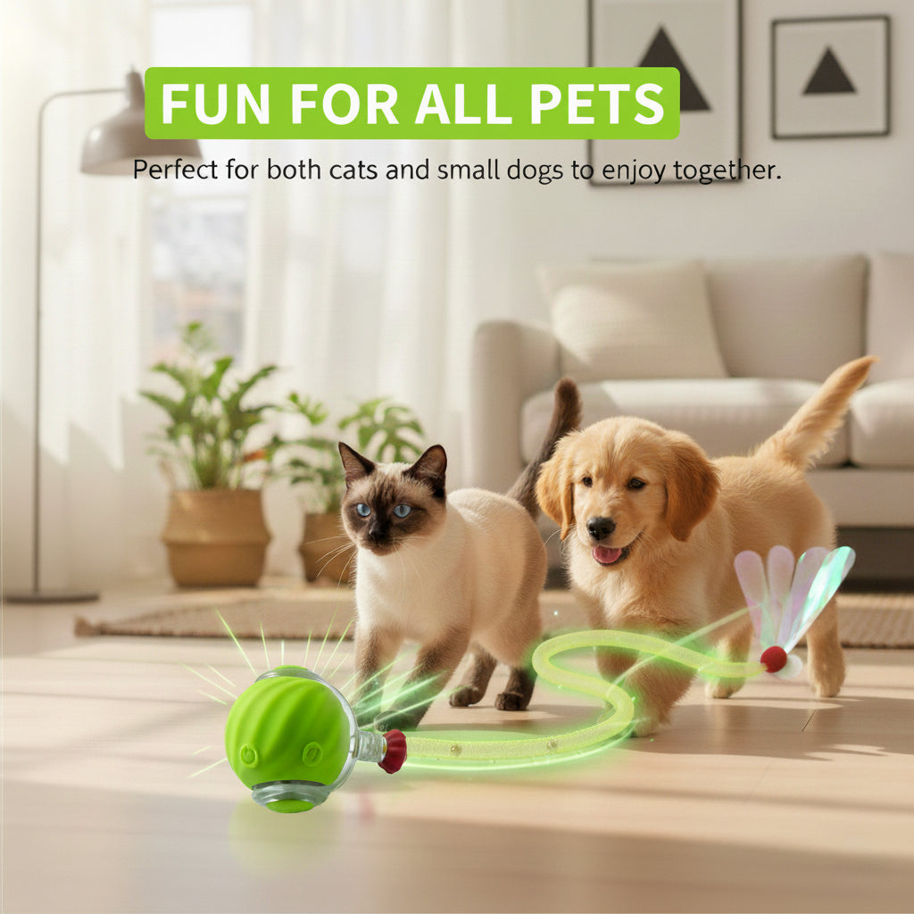Automatic Rolling Ball for Cats – Rechargeable Smart Interactive Toy, Durable