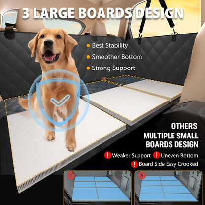 Waterproof Dog Back Seat Extender Hard Bottom Hammock Pet Bed for Car SUV Truck