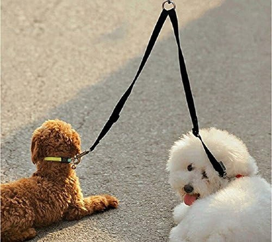 No Tangle Dog Leash Coupler, Dual Double Dog Adjustable Splitter Lead Sturdy Walker Trainer Leash for Two Dogs…