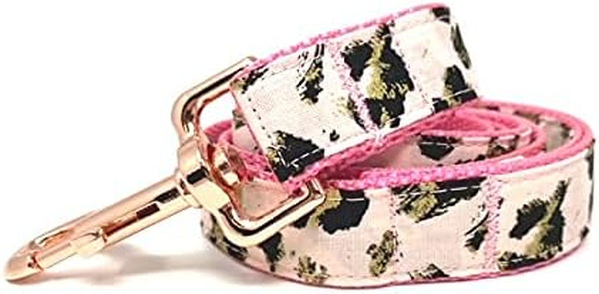 Pink Dog Collar, Leopard Print, Martingale with Buckle, Rose Gold, Gold, Black, Bling, Sparkly, Fancy, Puppy Collar, Training Collar, Choker, Greyhound (S 34 W X 11-15)