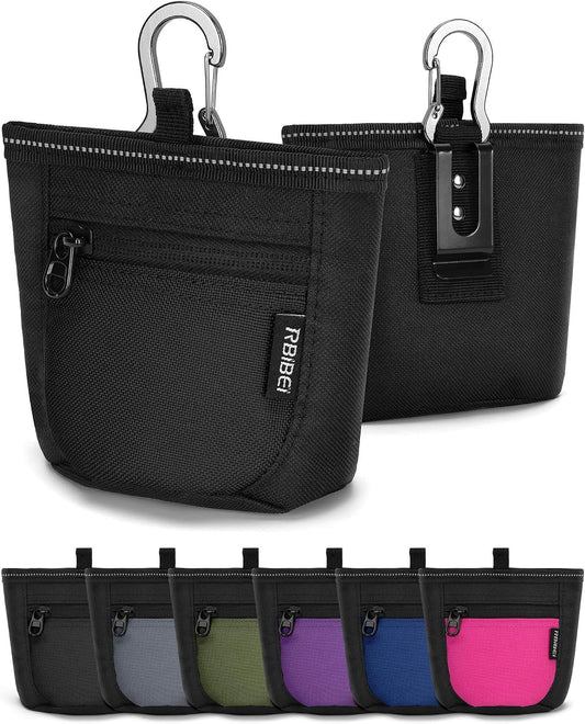 1¼-Cup Magnetic Closures Dog Training Treat Pouch with Clip (Black)