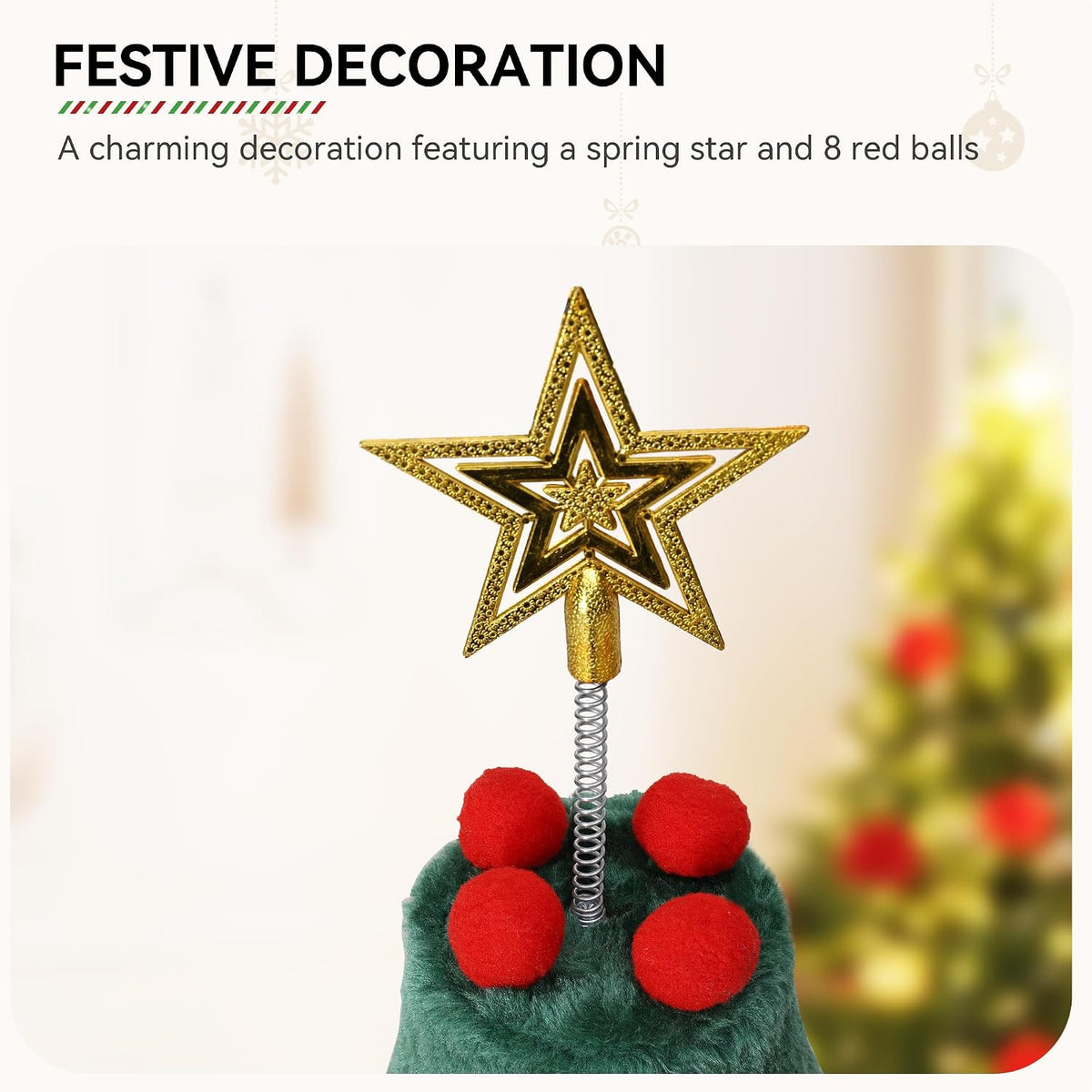 52" Christmas Cat Tree with 2-Storey House