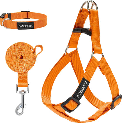 Dog Harness and Leash Set with Collar - Step in No Pull Dog Harness