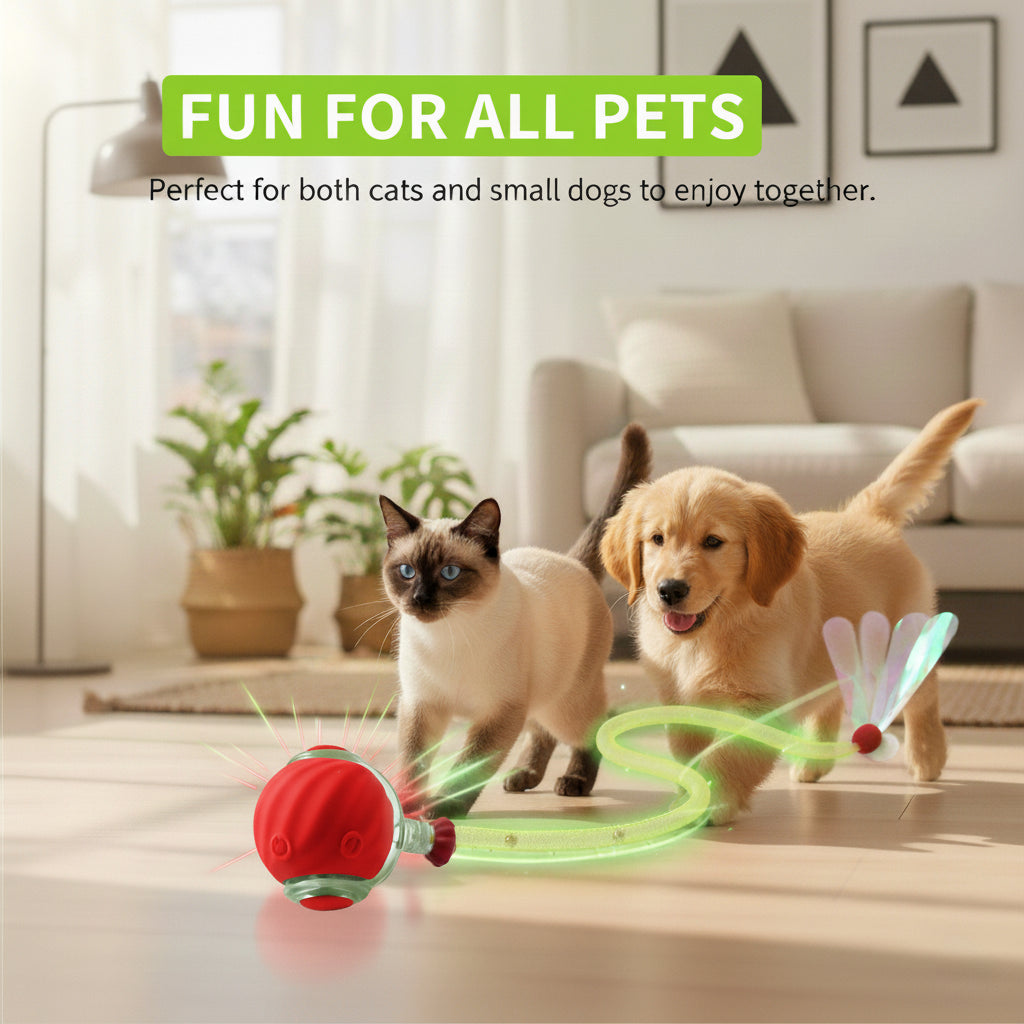 Automatic Rolling Ball for Cats – Rechargeable Smart Interactive Toy, Durable
