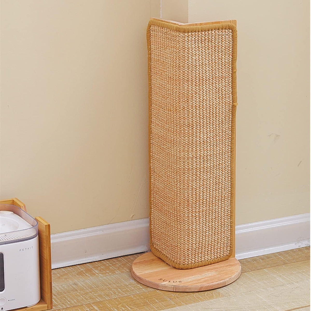 27.5-Inch Tall Sisal Cat Scratching Post, Corner Couch Protector, Wall Corner Mounted (2Pcs)