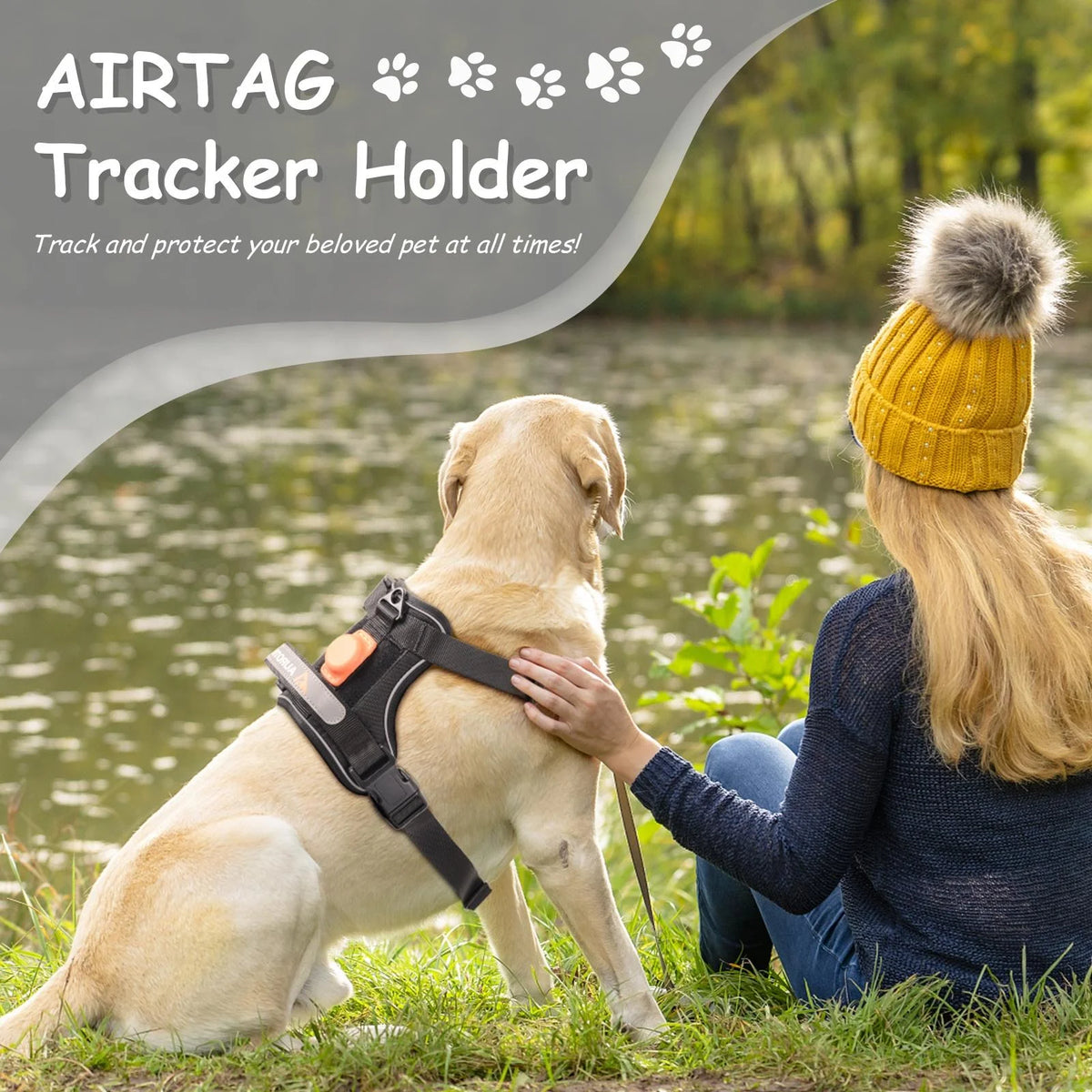 Dog Harness for Large Dogs, No Pull Dog Harness with Handle, Reflective Pet Harness, Adjusatble Service Vest Harness for Dog