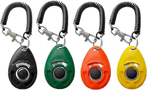 Pet Training Clickers with Wrist Strap - 4 Pack